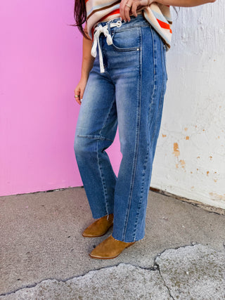 Cleo High Rise Barrel Denim
