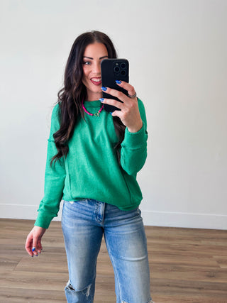 Macey Sweater-Kelly Green