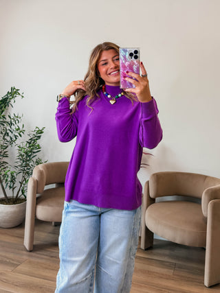 Camille Sweater-Violet