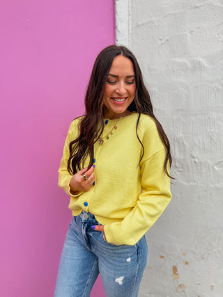 Wren Cardigan-Yellow