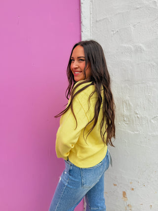 Wren Cardigan-Yellow