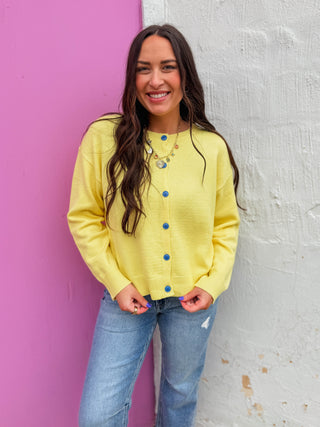 Wren Cardigan-Yellow