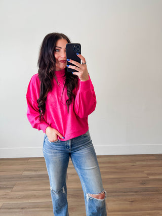 Callie Sweater-Fuchsia