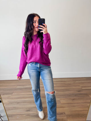 Macey Sweater-Light Plum