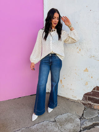 Trixie Polka Dot Top-Ivory