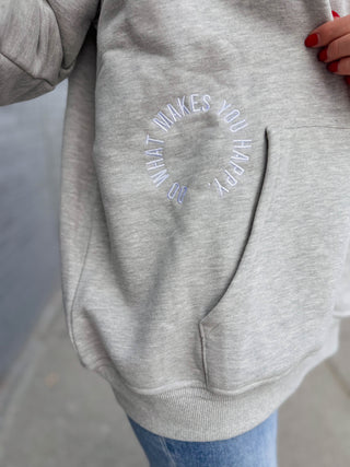 Do What Makes You Happy Hoodie-Grey
