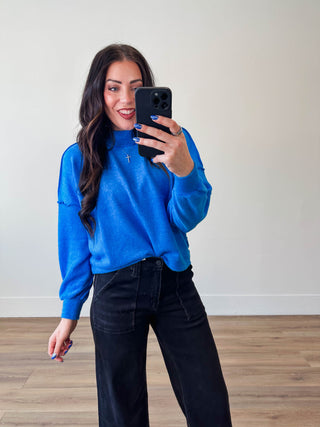 Callie Sweater-Ocean Blue