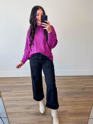 Karson Sweater-Light Plum