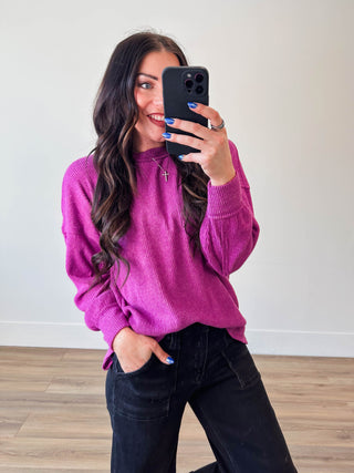 Karson Sweater-Light Plum