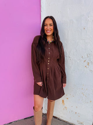 Annika Corduroy Mini Dress