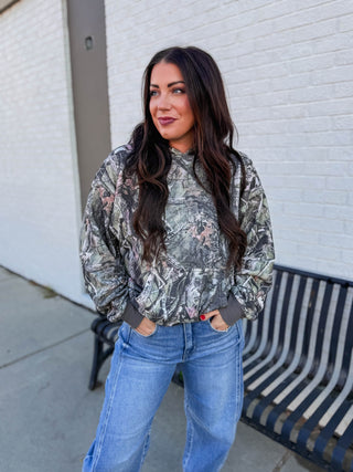 Elevated Essential Hoodie-Olive Camo