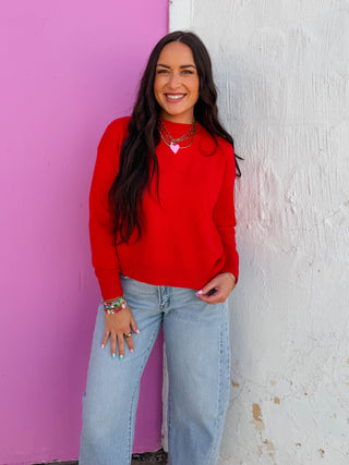 Jess Sweater-Red