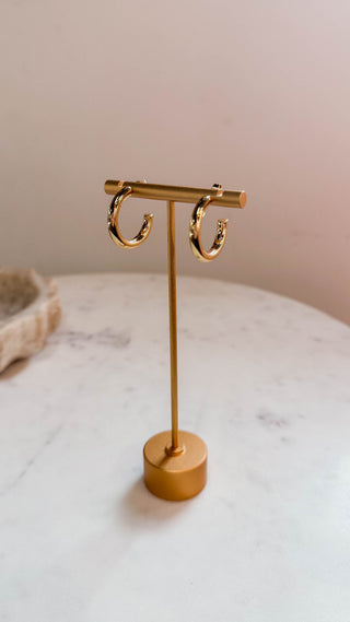 Stainless Steel 1" Gold Hoop Earring