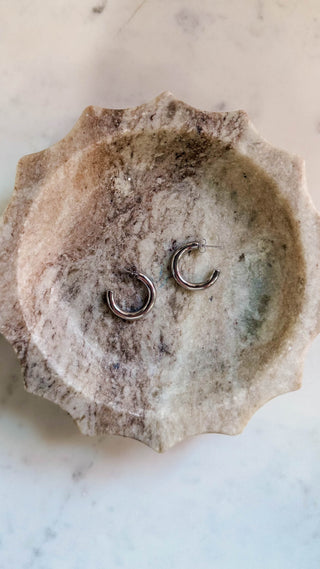 Stainless Steel 1" Silver Hoop Earring