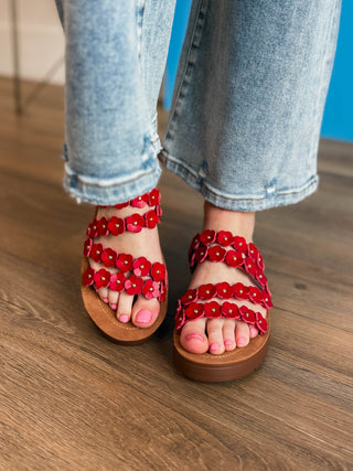 Corky's Garden Party Sandal-Red