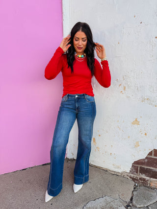 Everyday Essential Long Sleeve-Ruby
