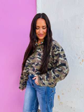Ian Camo Fleece Pullover
