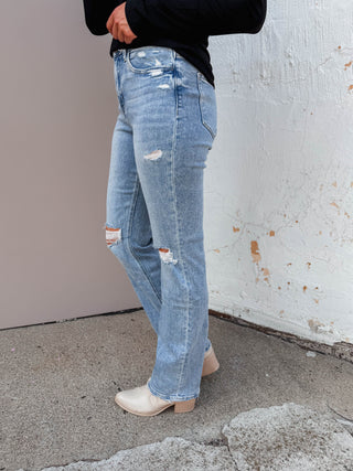 Frankie High Rise Straight Leg Denim