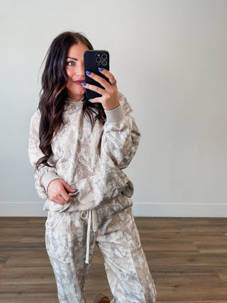 Elevated Essential Hoodie-Grey Camo