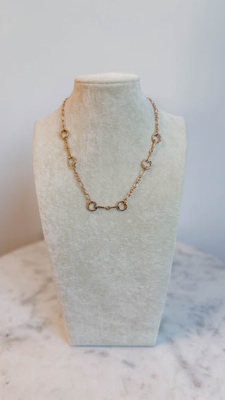 Gold Horse Bit Necklace