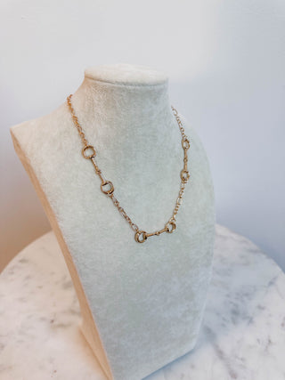 Gold Horse Bit Necklace