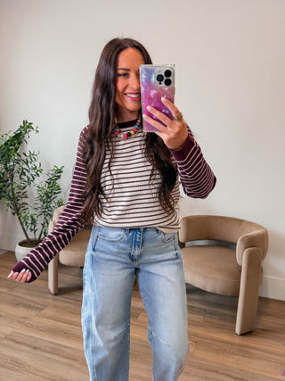 Brooklyn Striped Knit Top