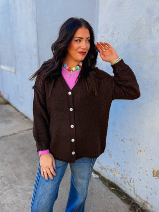 Andrea Cardigan-Espresso