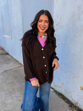 Andrea Cardigan-Espresso