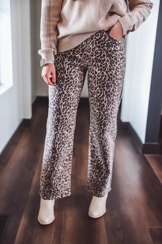 Boston Leopard Straight Leg Denim