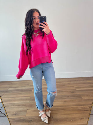 Naomi Sweater-Fuchsia