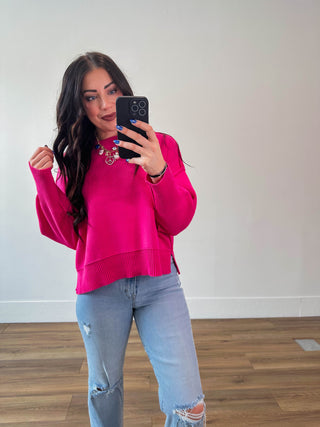 Naomi Sweater-Fuchsia
