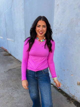 Everyday Essential Long Sleeve-Bright Mauve
