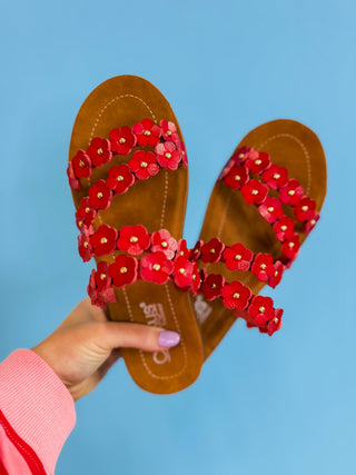 Corky's Garden Party Sandal-Red