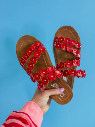 Corky's Garden Party Sandal-Red