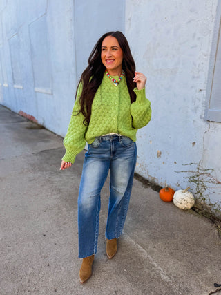 Addie Cardigan-Lime