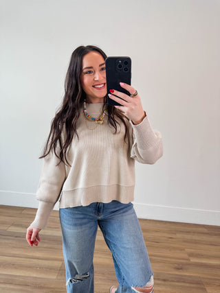 Naomi Sweater-Sand Beige