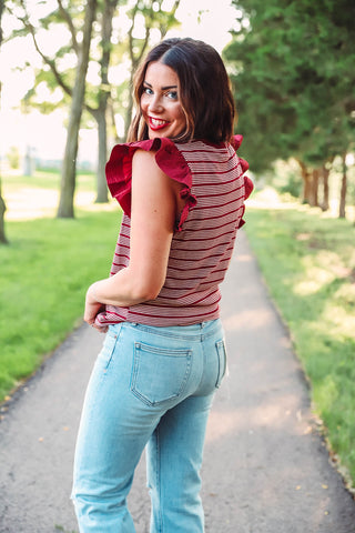 Maggie Top-Burgundy