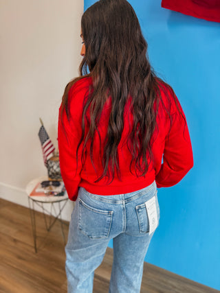 Wren Cardigan-Red