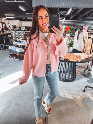 Quincy Cardigan-Light Pink