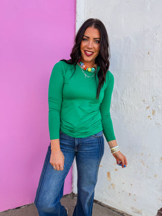 Everyday Essential Long Sleeve-Kelly Green
