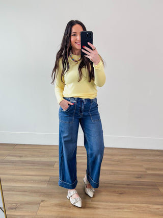 Go To Basic Long Sleeve-Yellow