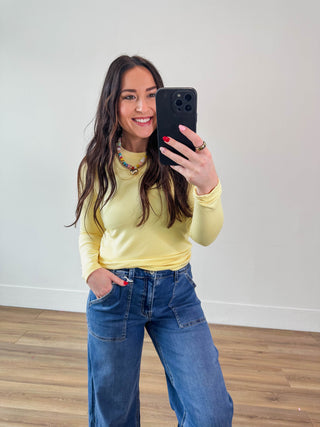 Go To Basic Long Sleeve-Yellow