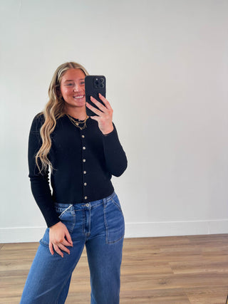 Comfy Luxe Cardigan-Black