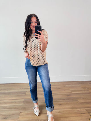 Cheyenne Crochet Knit Top