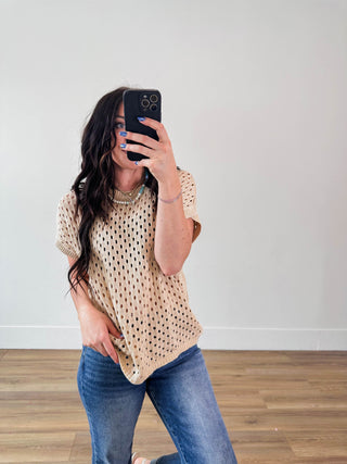 Cheyenne Crochet Knit Top