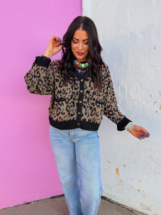 Gianna Leopard Cardigan