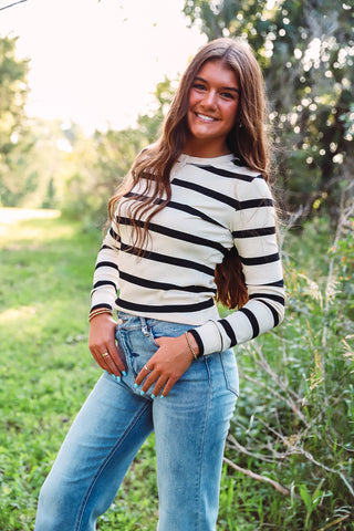 Keegan Striped Henley Top