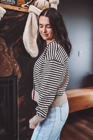 Thea Striped Cardigan