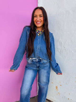 Adeline Denim Top