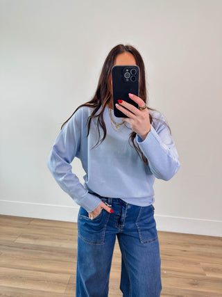 Alana Sweater-Chambray